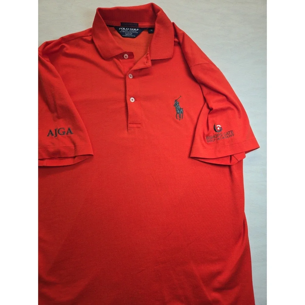 Ralph Lauren Performance M Big Pony AJGA Golf Polo Golf Red